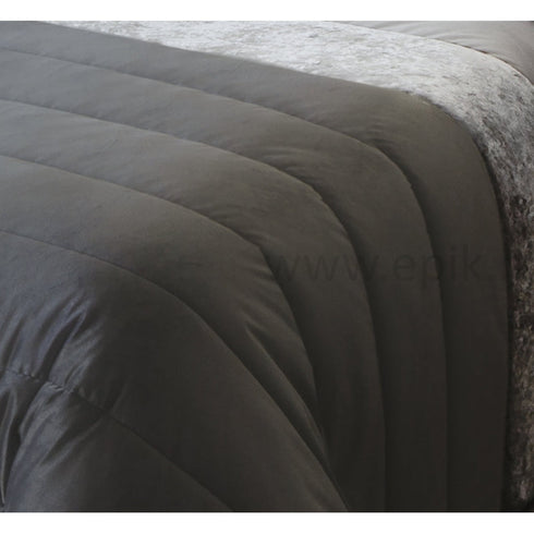 Lovatiesė "Arlet Grey" su 2 dekoratyvinių pagalvėlių užvalkalais, pilkos spalvos